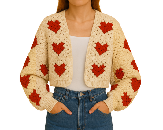 Haakpatroon Hartjes Vest