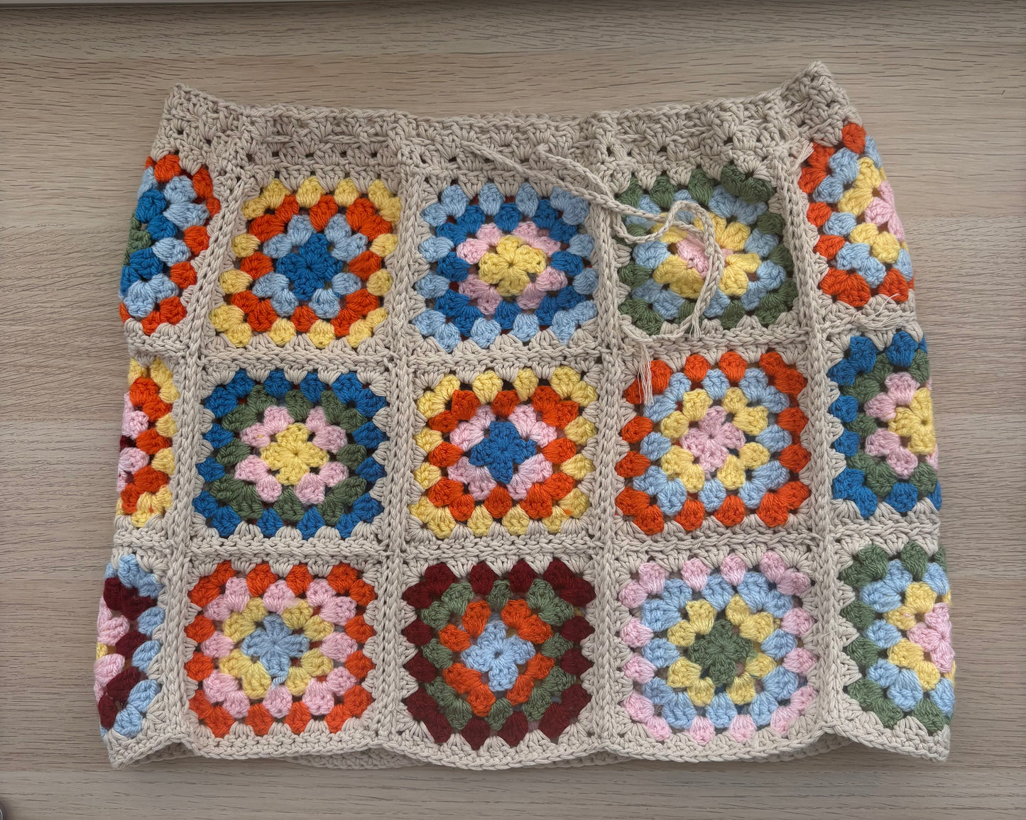 Haakpatroon Granny Square rok