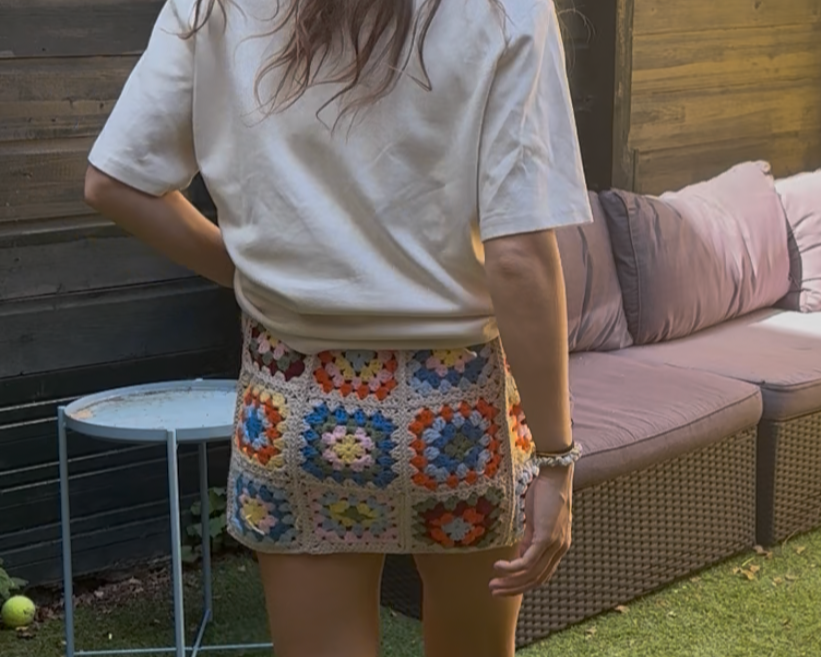 Haakpatroon Granny Square rok
