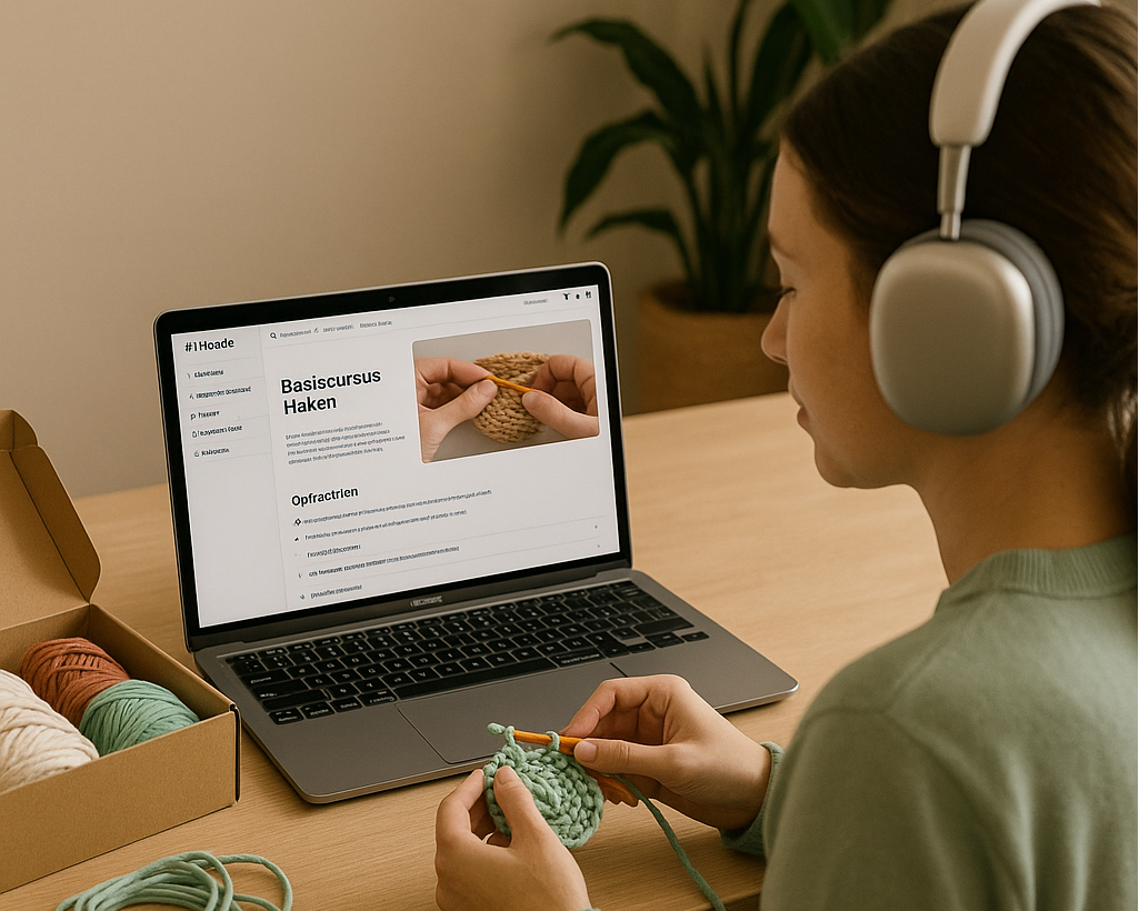 leren haken via de onine cursus met een starterspakket