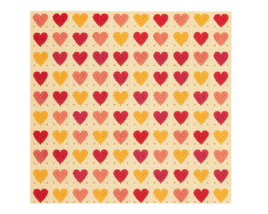 Haakpakket Hartjes Deken