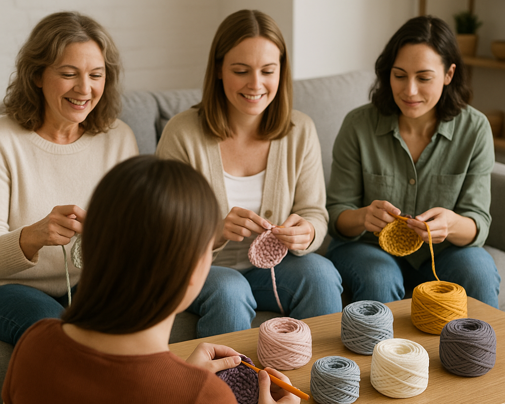 workshop haken bij jou thuis een leuk  vriendinnen uitje